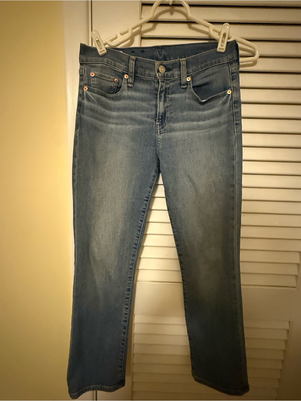 GAP Women's Straight Leg Faded Blue Jeans 27P